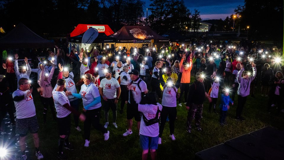 Noční běh pro Světlušku v Českých Budějovicích